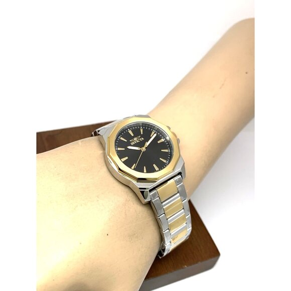 Invicta Women's Watch 48578 Speedway Quartz Black Dial Two Tone Steel 34mm - Picture 6 of 15